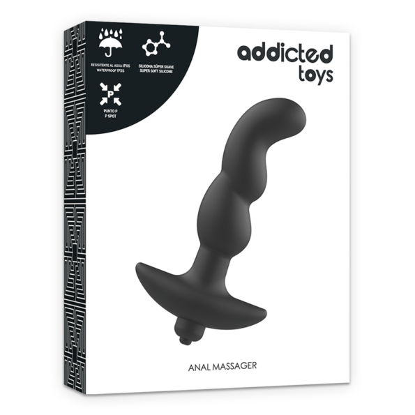 ADDICTED TOYS - MASSEUR ANAL AVEC VIBRATION NOIRE MODÈLE 2-ADDICTED TOYS-sextoys-lingerie-bdsm-hygiène-sexshop