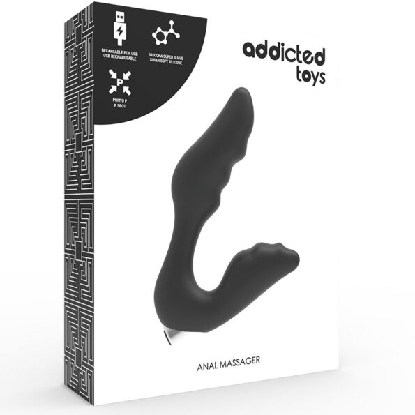 ADDICTED TOYS - VIBRATEUR PROSTATIQUE RECHARGEABLE MODÈLE 6 - NOIR-ADDICTED TOYS-sextoys-lingerie-bdsm-hygiène-sexshop