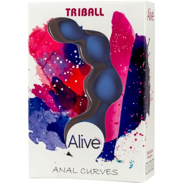 ALIVE - BALLES ANAL EN SILICONE BLEU TRIBALL 15 CM-ALIVE-sextoys-lingerie-bdsm-hygiène-sexshop