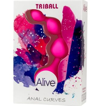 ALIVE - BALLES ANAL EN SILICONE ROSE TRIBALL 15 CM-ALIVE-sextoys-lingerie-bdsm-hygiène-sexshop