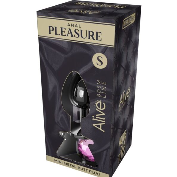 ALIVE - PLAISIR ANAL MINI PLUG MÉTAL ROSE TAILLE S-ALIVE-sextoys-lingerie-bdsm-hygiène-sexshop