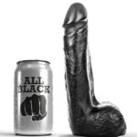 ALL BLACK – GODE RÉALISTE NOIR DOUX 20 CM
