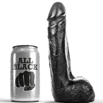 ALL BLACK - GODE RÉALISTE NOIR DOUX 20 CM-ALL BLACK-sextoys-lingerie-bdsm-hygiène-sexshop
