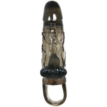 BAILE - COUVRE-PÉNIS BRAVE MAN AVEC STIMULATION CLITO ET ANAL DOUBLE BULLET NOIR 16.5 CM-BAILE FOR HIM-sextoys-lingerie-bdsm-hygiène-sexshop