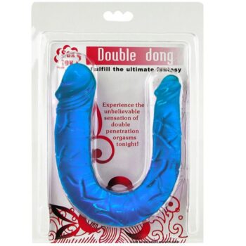 BAILE - DOUBLE DONG DOUBLE GODE BLEU-BAILE DILDOS-sextoys-lingerie-bdsm-hygiène-sexshop