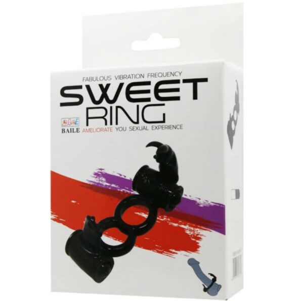 BAILE - SWEET RING DOUBLE ANNEAU AVEC DOUBLE LAPIN-BAILE FOR HIM-sextoys-lingerie-bdsm-hygiène-sexshop