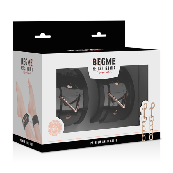 BEGME - BLACK EDITION PREMIUM MENOTTES POUR CHEVILLES-BEGME BLACK EDITION-sextoys-lingerie-bdsm-hygiène-sexshop