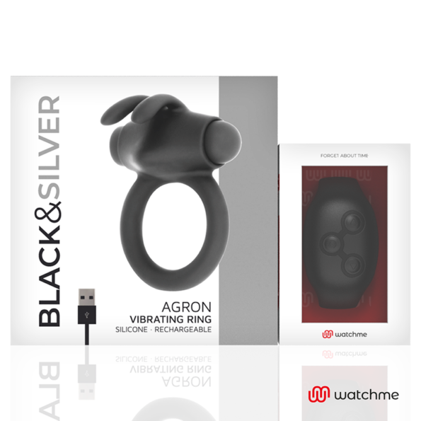 BLACK&SILVER - AGRON TÉLÉCOMMANDE COCKRING WATCHME-BLACK&SILVER-sextoys-lingerie-bdsm-hygiène-sexshop