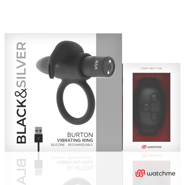 BLACK&SILVER - BURTON TÉLÉCOMMANDE COCKRING WATCHME-BLACK&SILVER-sextoys-lingerie-bdsm-hygiène-sexshop