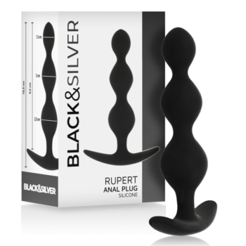 BLACK&SILVER - CHAÎNE À BILLES ANAL RUPERT 10 CM-BLACK&SILVER-sextoys-lingerie-bdsm-hygiène-sexshop