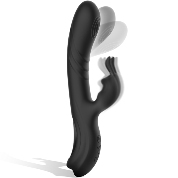 BLACK&SILVER - STIMULATEUR DE LAPIN EN SILICONE RECHARGEABLE JAMIE NOIR-BLACK&SILVER-sextoys-lingerie-bdsm-hygiène-sexshop