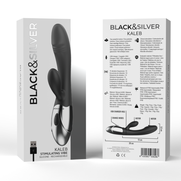 BLACK&SILVER - VIBE STIMULANTE KALEB-BLACK&SILVER-sextoys-lingerie-bdsm-hygiène-sexshop