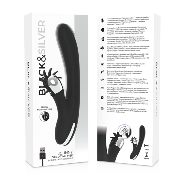 BLACK&SILVER - VIBRANT BUNNY JOHNNY-BLACK&SILVER-sextoys-lingerie-bdsm-hygiène-sexshop