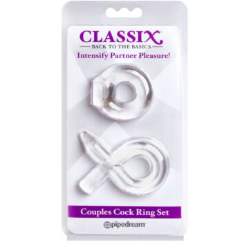 CLASSIX - ENSEMBLE POUR COUPLES 2 ANNEAUX PÉNIS TRANSPARENTS-CLASSIX-sextoys-lingerie-bdsm-hygiène-sexshop