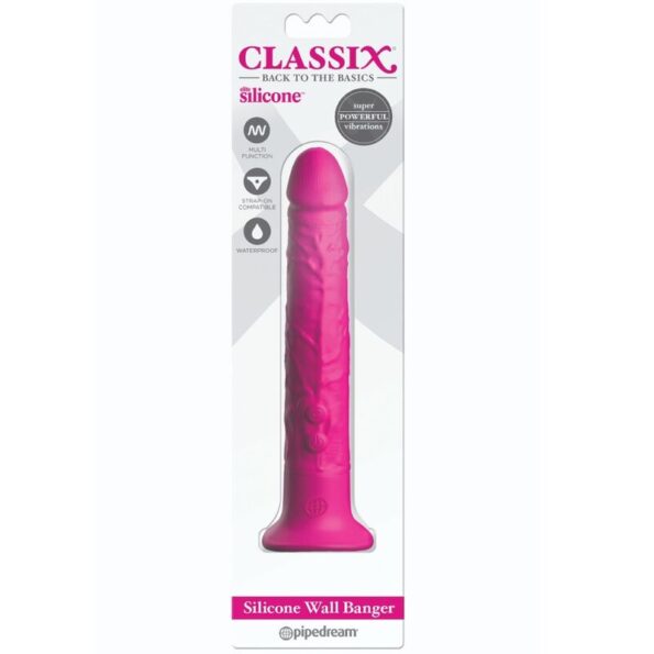 CLASSIX - GODE EN SILICONE WALL BANGER 15 CM ROSE-CLASSIX-sextoys-lingerie-bdsm-hygiène-sexshop