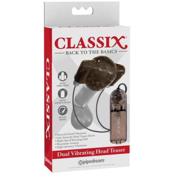 CLASSIX - TEASER DOUBLE TÊTE VIBRANTE-CLASSIX-sextoys-lingerie-bdsm-hygiène-sexshop