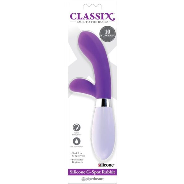 CLASSIX - VIBRATEUR RABBIT G-SPOT SILICONE VIOLET-CLASSIX-sextoys-lingerie-bdsm-hygiène-sexshop