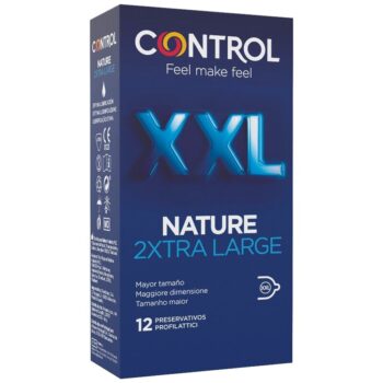 CONTROL - PRÉSERVATIFS NATURE 2XTRA GRANDS XXL - 12 UNITÉS-CONTROL CONDOMS-sextoys-lingerie-bdsm-hygiène-sexshop