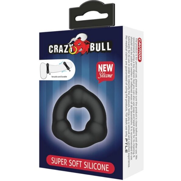 CRAZY BULL - BAGUE EN SILICONE SUPER DOUX AVEC NODULES-CRAZY BULL-sextoys-lingerie-bdsm-hygiène-sexshop