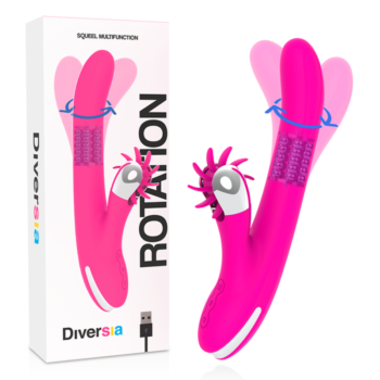 DIVERSIA - ROTATION LAPIN 24 CM-DIVERSIA-sextoys-lingerie-bdsm-hygiène-sexshop