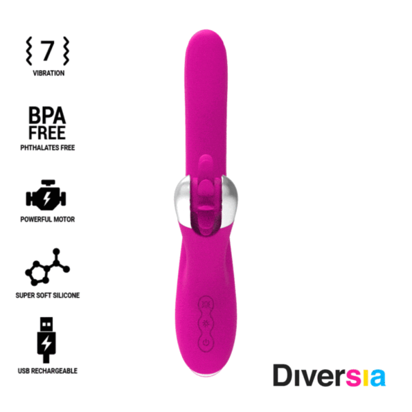 DIVERSIA - ROTATION LAPIN 24 CM-DIVERSIA-sextoys-lingerie-bdsm-hygiène-sexshop