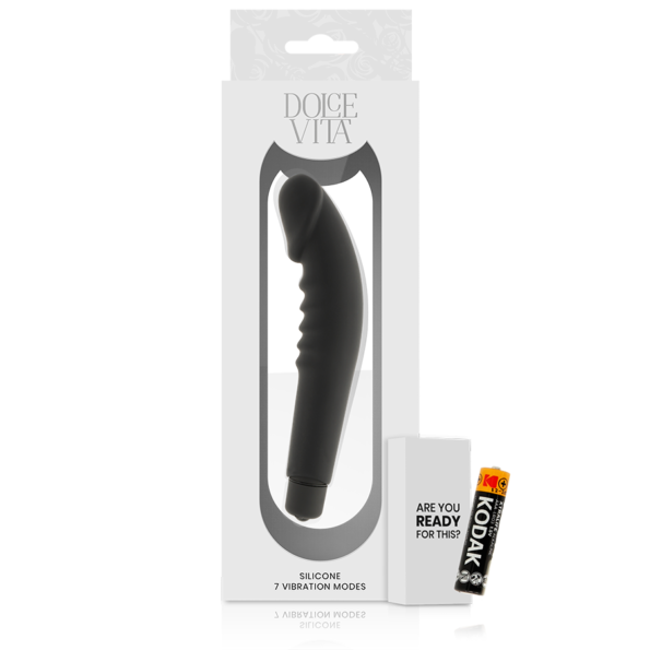 DOLCE VITA - REALISTIC PLAISURE SILICONE NOIR-DOLCE VITA-sextoys-lingerie-bdsm-hygiène-sexshop