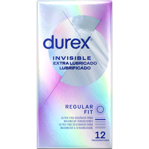 DUREX - INVISIBLE EXTRA LUBRIFIÉ 12 UNITÉS-DUREX CONDOMS-sextoys-lingerie-bdsm-hygiène-sexshop