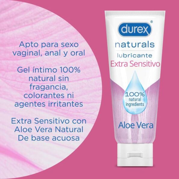 DUREX - LUBRIFIANT EXTRA SENSIBLE NATUREL 100 ML-DUREX LUBES-sextoys-lingerie-bdsm-hygiène-sexshop