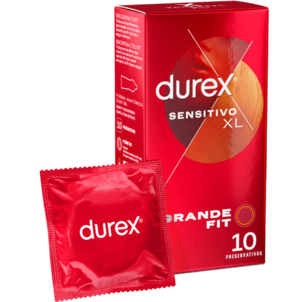 DUREX - PRÉSERVATIFS SENSIBLES XL 10 UNITÉS-DUREX CONDOMS-sextoys-lingerie-bdsm-hygiène-sexshop