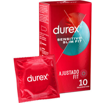DUREX - SENSITIVO SLIM FIT 10 UNITÉS-DUREX CONDOMS-sextoys-lingerie-bdsm-hygiène-sexshop