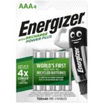 ENERGIZER – PILES RECHARGEABLES AAA4 BLISTER 4