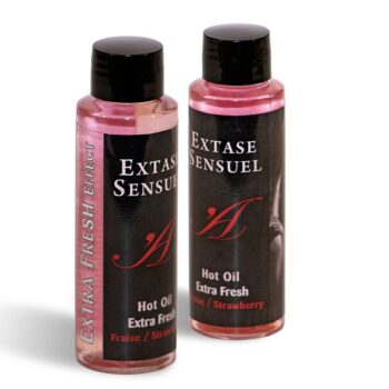 EXTASE SENSUAL - HUILE DE MASSAGE EFFET FRAISE EXTRA FRAÎCHE 100 ML-EXTASE SENSUAL-sextoys-lingerie-bdsm-hygiène-sexshop