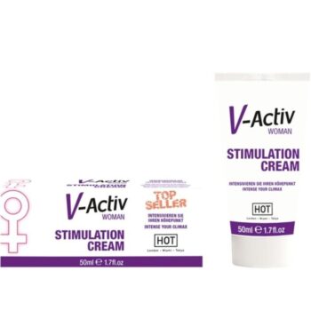 HOT - CRÈME DE STIMULATION V-ACTIV FEMME 50ML-HOT-sextoys-lingerie-bdsm-hygiène-sexshop