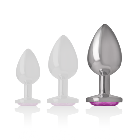 INTENSE - PLUG ANAL EN MÉTAL ALUMINIUM AVEC CRISTAL ROSE TAILLE L-INTENSE ANAL TOYS-sextoys-lingerie-bdsm-hygiène-sexshop