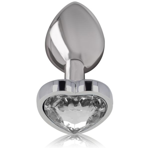 INTENSE - PLUG ANAL EN MÉTAL ALUMINIUM COEUR BLANC TAILLE S-INTENSE ANAL TOYS-sextoys-lingerie-bdsm-hygiène-sexshop