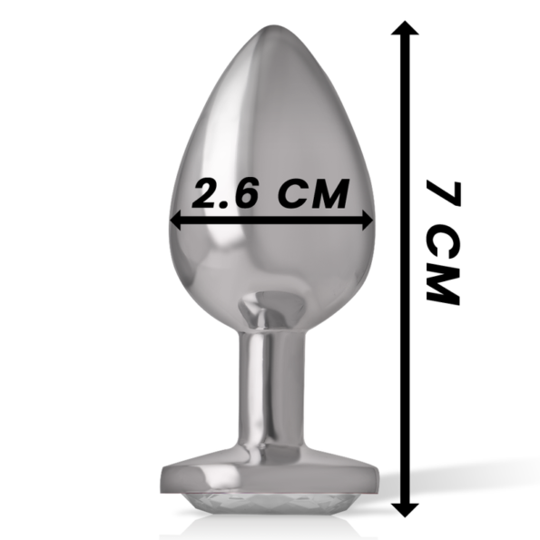 INTENSE - PLUG ANAL EN MÉTAL ALUMINIUM COEUR BLANC TAILLE S-INTENSE ANAL TOYS-sextoys-lingerie-bdsm-hygiène-sexshop