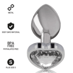 INTENSE – PLUG ANAL EN MÉTAL ALUMINIUM COEUR BLANC TAILLE S