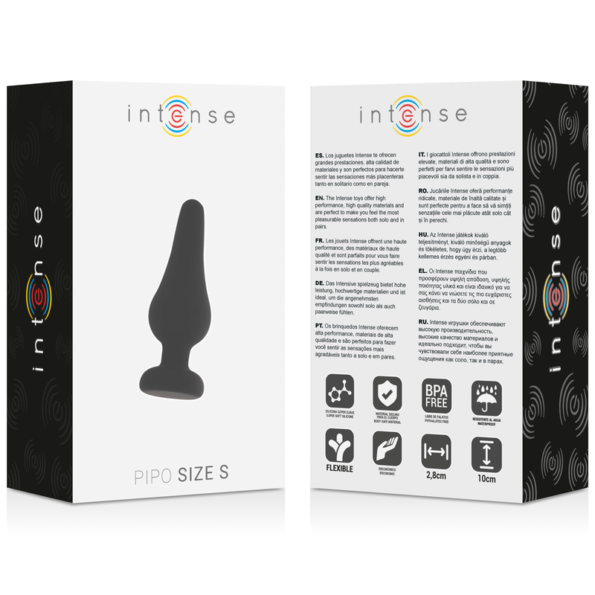 INTENSE - PLUG ANAL PIPO S SILICONE NOIR 9