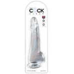 KING COCK – CLEAR GODE  TESTICULES 19 CM TRANSPARENT