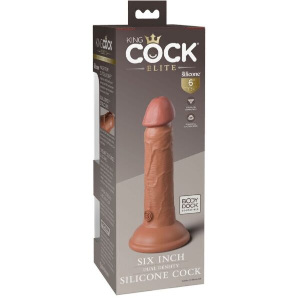 KING COCK - ELITE GODE RÉALISTE EN SILICONE 15.2 CM CARAMEL-KING COCK-sextoys-lingerie-bdsm-hygiène-sexshop