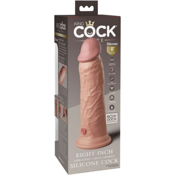 KING COCK - ELITE GODE RÉALISTE VIBRANT & SILICONE 20.3 CM-KING COCK-sextoys-lingerie-bdsm-hygiène-sexshop