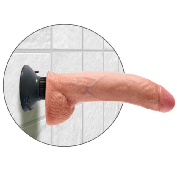 KING COCK - GODE VIBRATEUR AVEC TESTICULES 23 CM NATUREL-KING COCK-sextoys-lingerie-bdsm-hygiène-sexshop