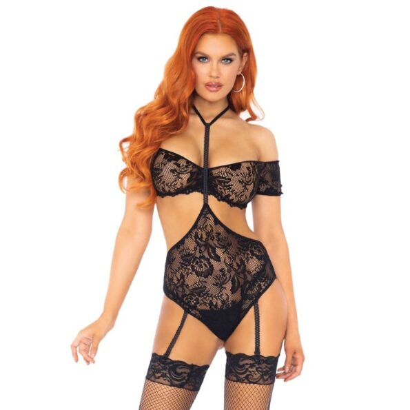 LEG AVENUE - ENSEMBLE DEUX PIÈCES TOP & TEDDY S/M-LEG AVENUE SETS-sextoys-lingerie-bdsm-hygiène-sexshop