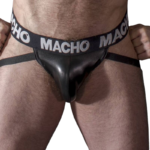 MACHO - MX25NC JOCK CUIR NOIR L-MACHO UNDERWEAR-sextoys-lingerie-bdsm-hygiène-sexshop