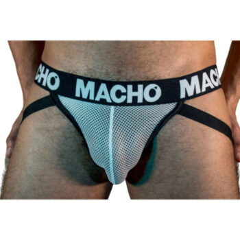 MACHO - MX26X1 JOCK GRID BLANC L-MACHO UNDERWEAR-sextoys-lingerie-bdsm-hygiène-sexshop