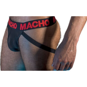 MACHO - MX26X2 JOCK NOIR/ROUGE S-MACHO UNDERWEAR-sextoys-lingerie-bdsm-hygiène-sexshop