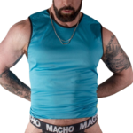 MACHO - T-SHIRT BLEU L/XL-MACHO UNDERWEAR-sextoys-lingerie-bdsm-hygiène-sexshop