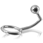 METAL HARD – ANNEAU COCK RING AVEC CROCHET INTRUS ANAL 40MM