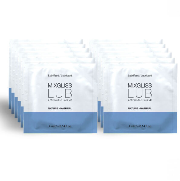 MIXGLISS - LUBRIFIANT NATUREL BASE D'EAU 12 UNIDOSE 4 ML-MIXGLISS-sextoys-lingerie-bdsm-hygiène-sexshop