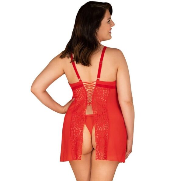 OBSESSIVE - CHEMISE ET TANGA BLOSSMINA 6XL/7XL-OBSESSIVE CHEMISE-sextoys-lingerie-bdsm-hygiène-sexshop